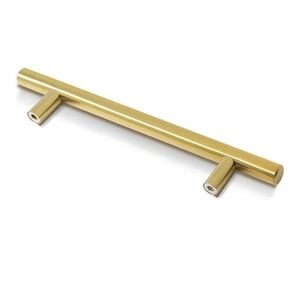 20 Pack Gold Brass Long Cabinet Handles Knobs 7.56" Overall (5.04" Center Hole)